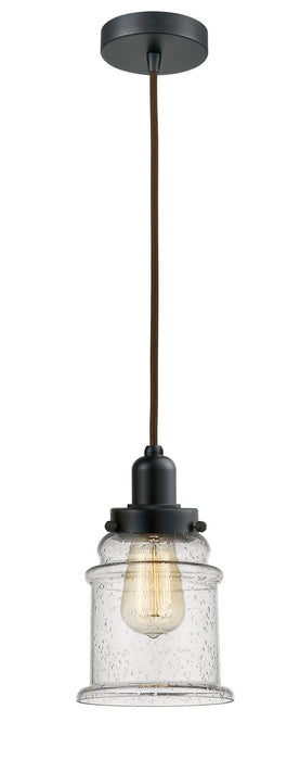 Innovations 100BK-10BR-0H-BK-G184 One Light Mini Pendant, Matte Black