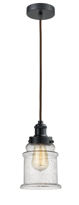 Innovations 100BK-10BR-1H-BK-G184 One Light Mini Pendant, Matte Black
