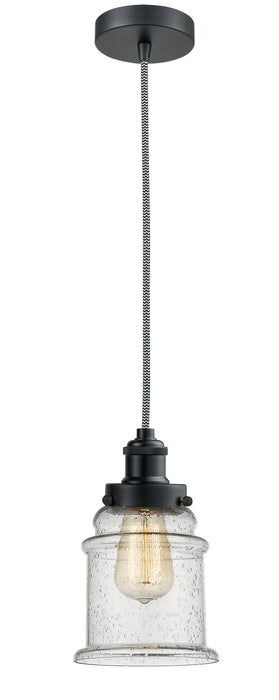Innovations 100BK-10BW-1H-BK-G184 One Light Mini Pendant, Matte Black