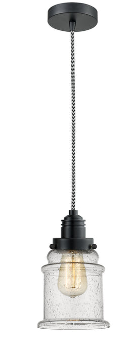 Innovations 100BK-10BW-2H-BK-G184 One Light Mini Pendant, Matte Black