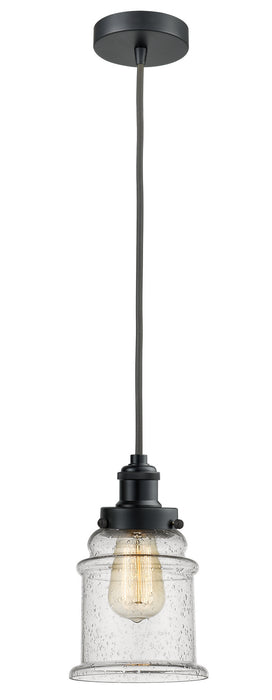 Innovations 100BK-10GY-1H-BK-G184 One Light Mini Pendant, Matte Black
