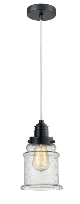 Innovations 100BK-10W-2H-BK-G184 One Light Mini Pendant, Matte Black
