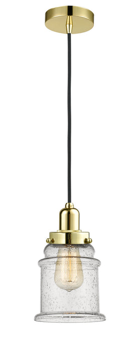Innovations 100GD-10BK-0H-GD-G184 One Light Mini Pendant, Gold