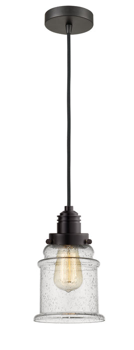 Innovations 100OB-10BK-2H-OB-G184 One Light Mini Pendant, Oil Rubbed Bronze