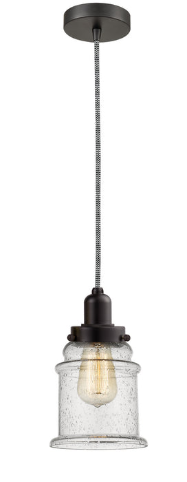 Innovations 100OB-10BW-0H-OB-G184 One Light Mini Pendant, Oil Rubbed Bronze