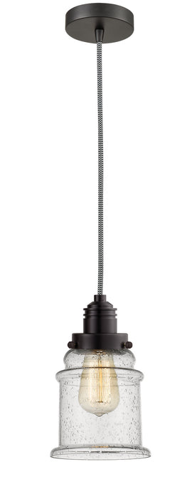 Innovations 100OB-10BW-2H-OB-G184 One Light Mini Pendant, Oil Rubbed Bronze