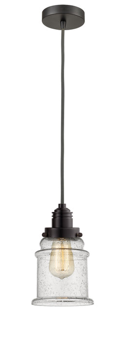 Innovations 100OB-10GY-2H-OB-G184 One Light Mini Pendant, Oil Rubbed Bronze