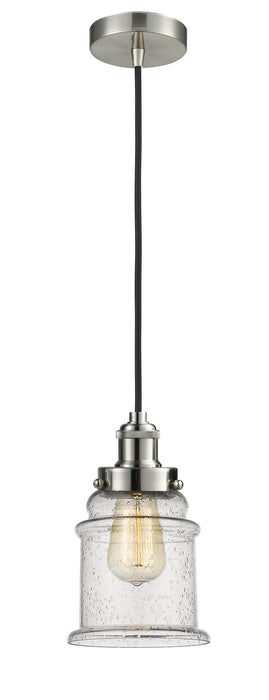 Innovations 100SN-10BK-1H-SN-G184 One Light Mini Pendant, Satin Nickel