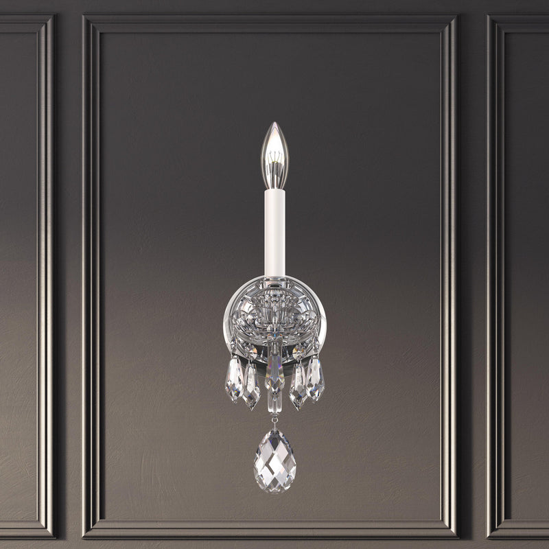 Schonbek HA5801N-40H One Light Wall Sconce, Polished Silver