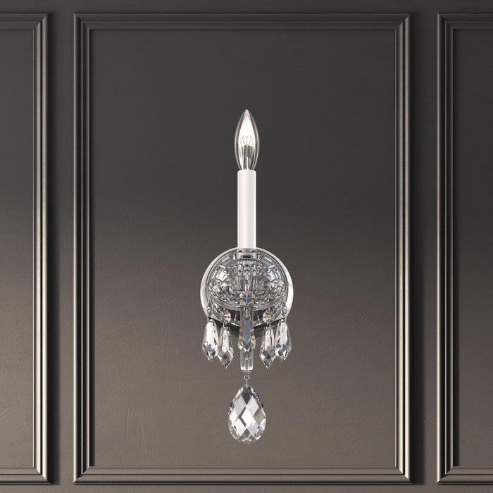Schonbek HA5801N-40H One Light Wall Sconce, Polished Silver
