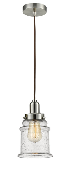 Innovations 100SN-10BR-0H-SN-G184 One Light Mini Pendant, Satin Nickel