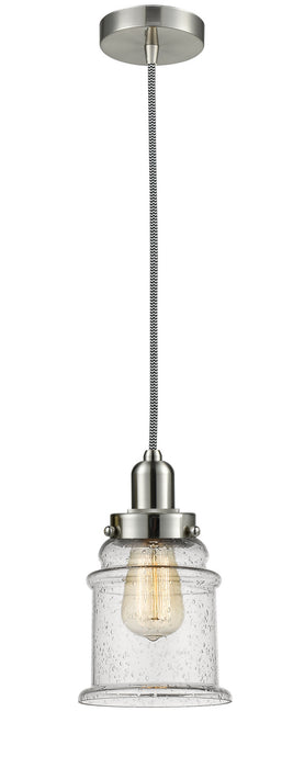 Innovations 100SN-10BW-0H-SN-G184 One Light Mini Pendant, Satin Nickel