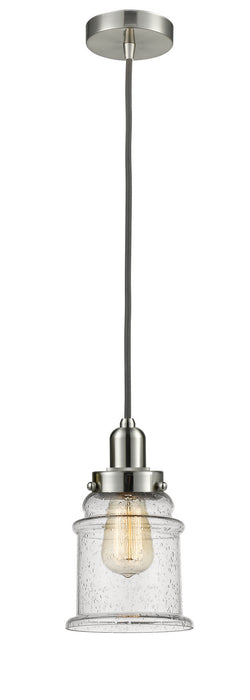 Innovations 100SN-10GY-0H-SN-G184 One Light Mini Pendant, Satin Nickel