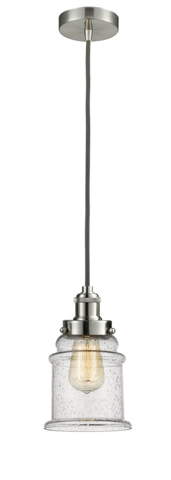 Innovations 100SN-10GY-1H-SN-G184 One Light Mini Pendant, Satin Nickel