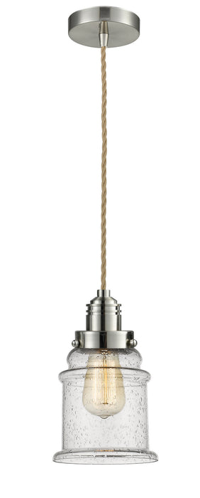 Innovations 100SN-10RE-2H-SN-G184 One Light Mini Pendant, Satin Nickel