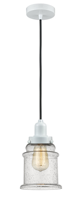 Innovations 100W-10BK-0H-W-G184 One Light Mini Pendant, White