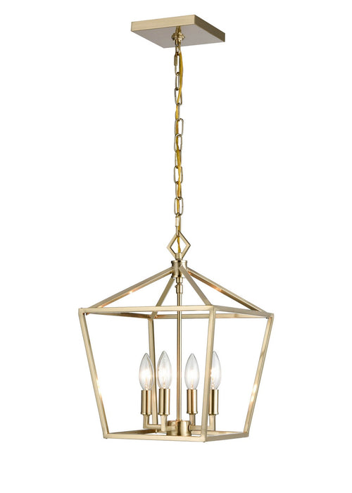 Millennium 3234-MG Four Light Pendant, Modern Gold