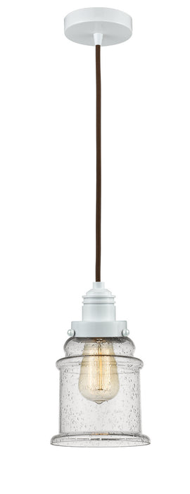 Innovations 100W-10BR-2H-W-G184 One Light Mini Pendant, White