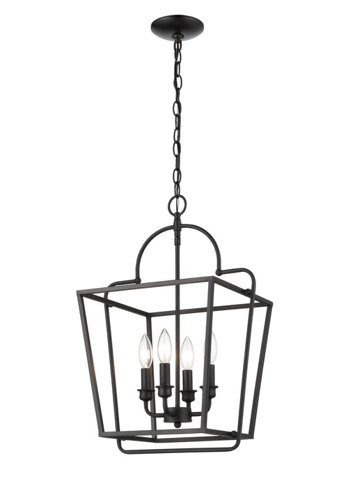Millennium 3237-MB Four Light Pendant, Matte Black
