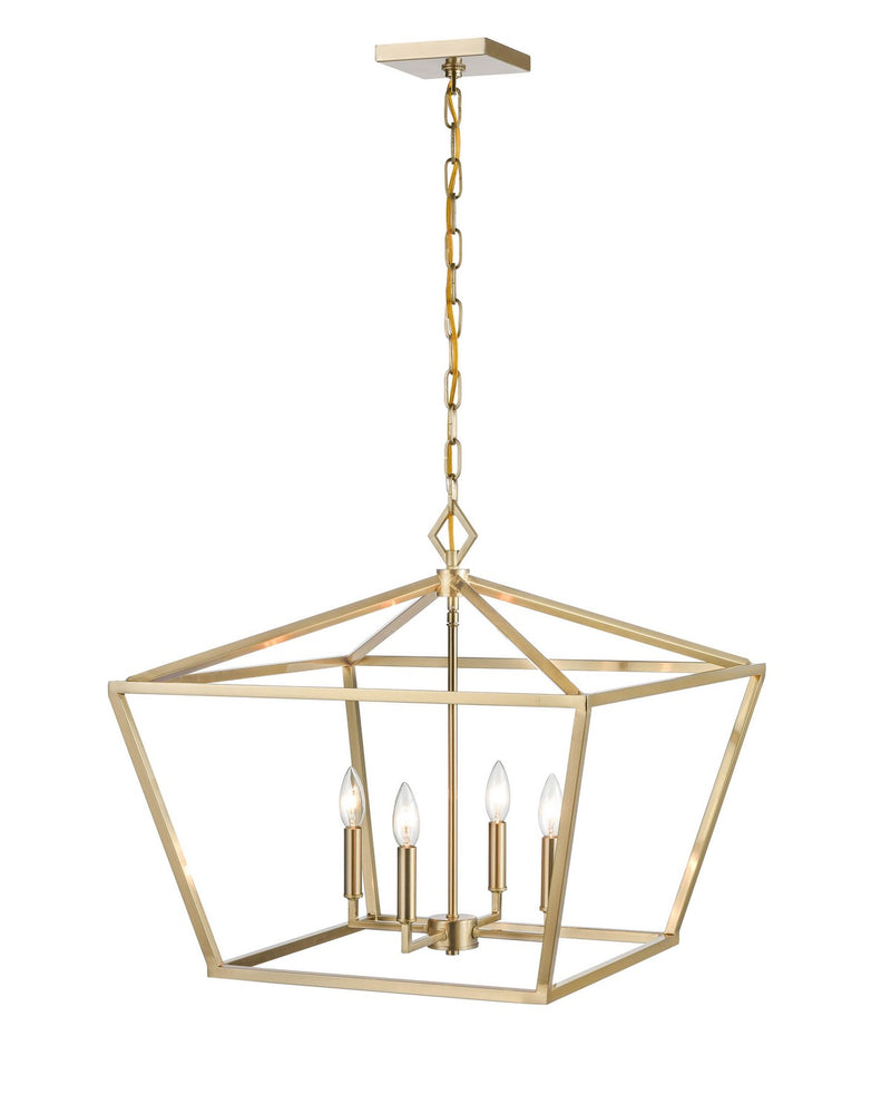 Millennium 3294-MG Four Light Pendant, Modern Gold