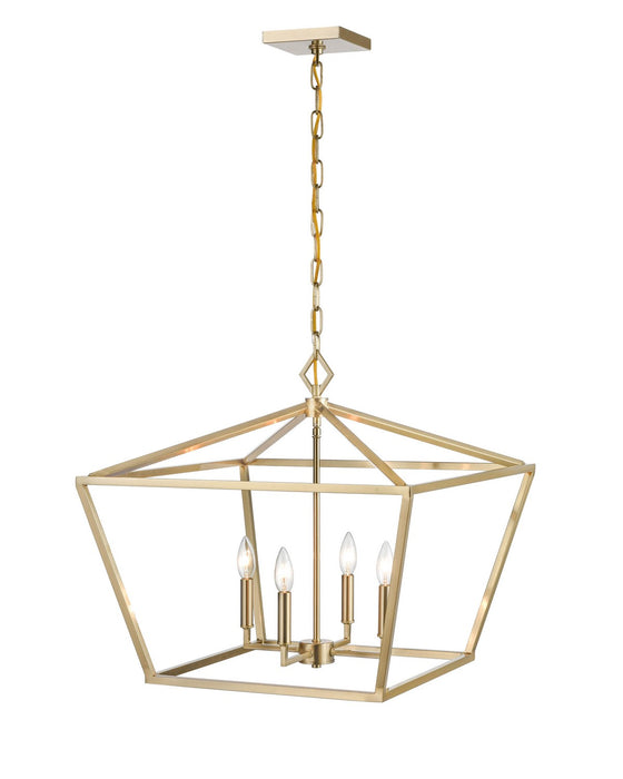 Millennium 3294-MG Four Light Pendant, Modern Gold
