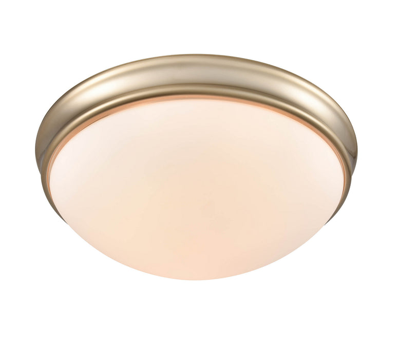 Millennium 5225-MG Three Light Flushmount, Modern Gold