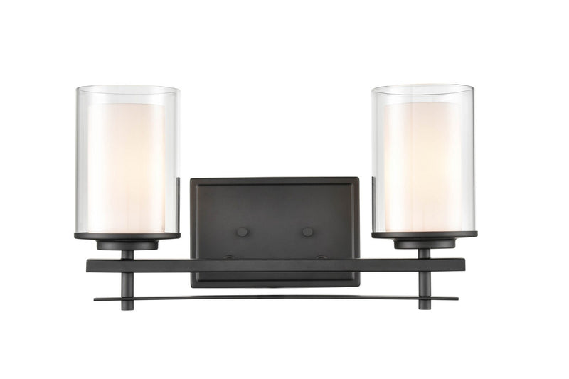 Millennium 5502-MB Two Light Wall Sconce, Matte Black