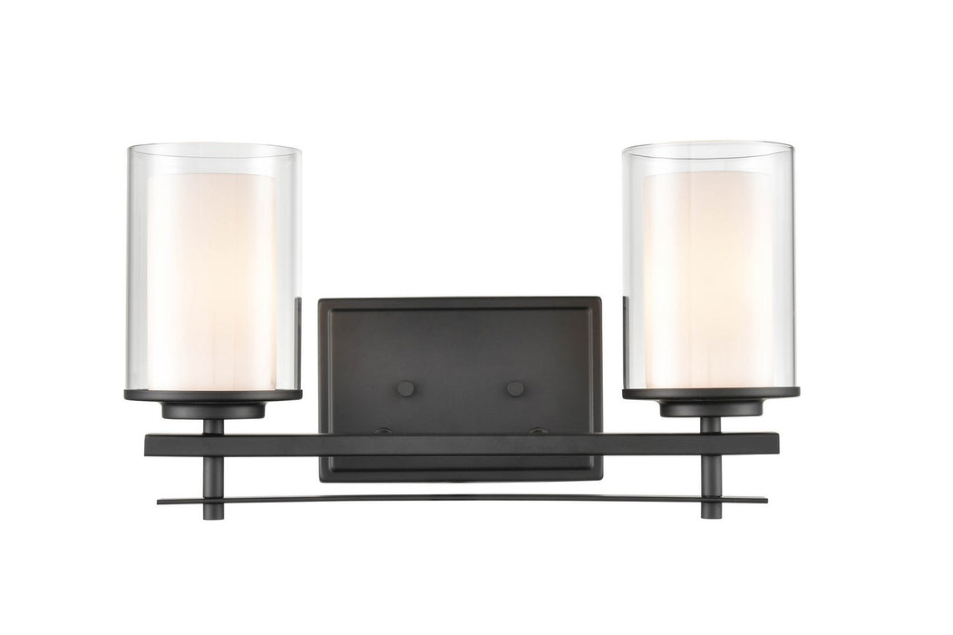 Millennium 5502-MB Two Light Wall Sconce, Matte Black
