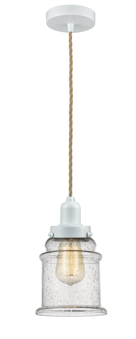 Innovations 100W-10RE-0H-W-G184 One Light Mini Pendant, White