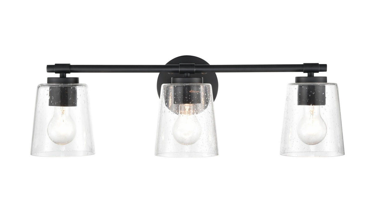 Millennium 8113-MB Three Light Vanity, Matte Black