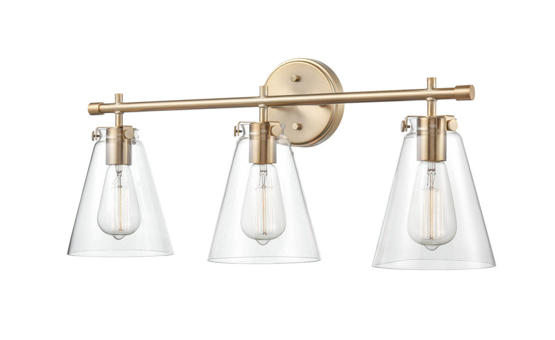 Millennium 8123-MG Three Light Vanity, Modern Gold