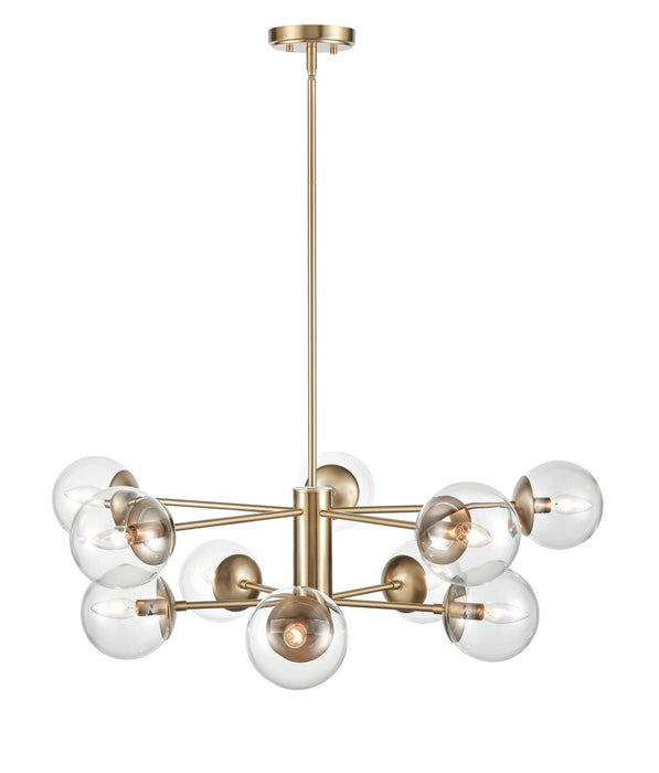Millennium 8150-MG Ten Light Chandelier, Modern Gold