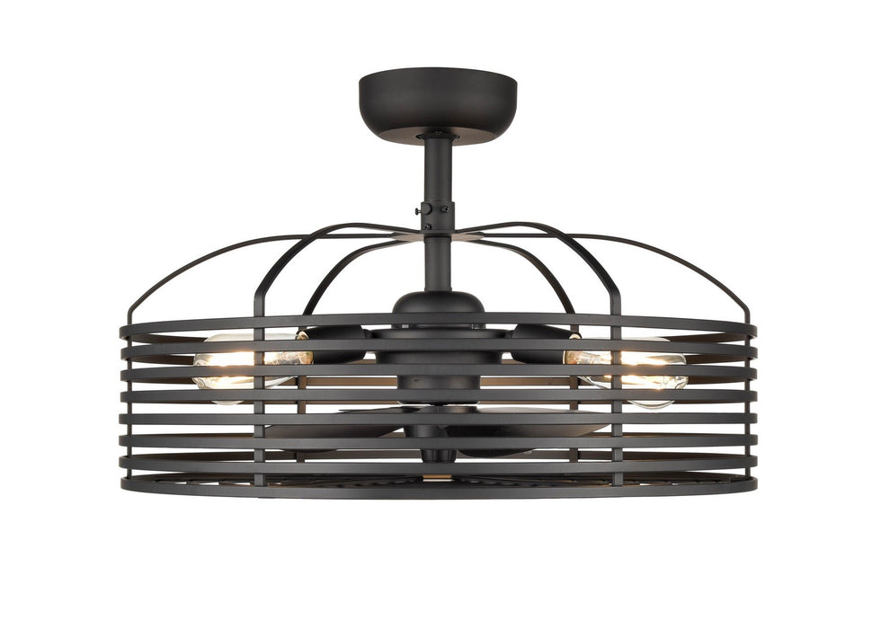 Millennium 8223-MB Three Light Fandelier, Matte Black