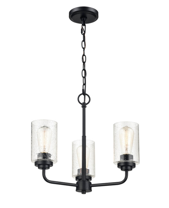 Millennium 9603-MB Three Light Chandelier, Matte Black
