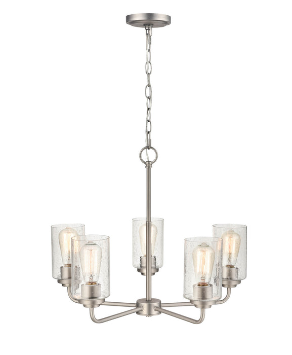 Millennium 9605-SN Five Light Chandelier, Satin Nickel