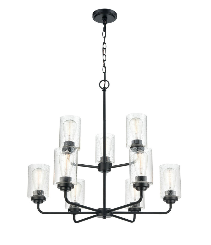 Millennium 9609-MB Nine Light Chandelier, Matte Black