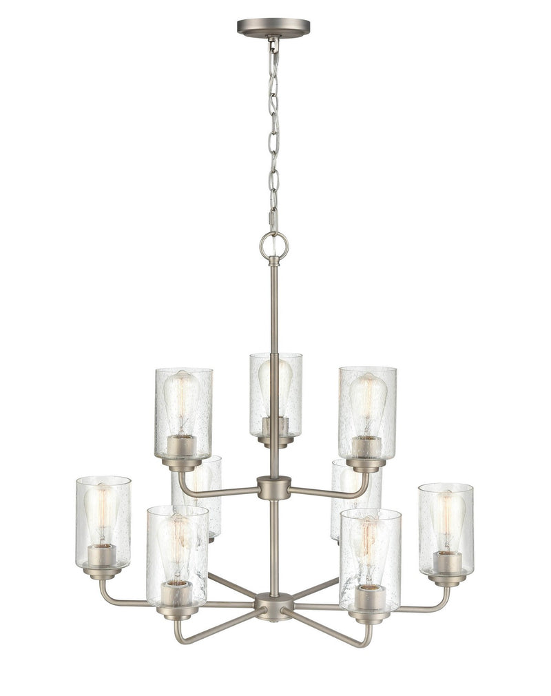 Millennium 9609-SN Nine Light Chandelier, Satin Nickel