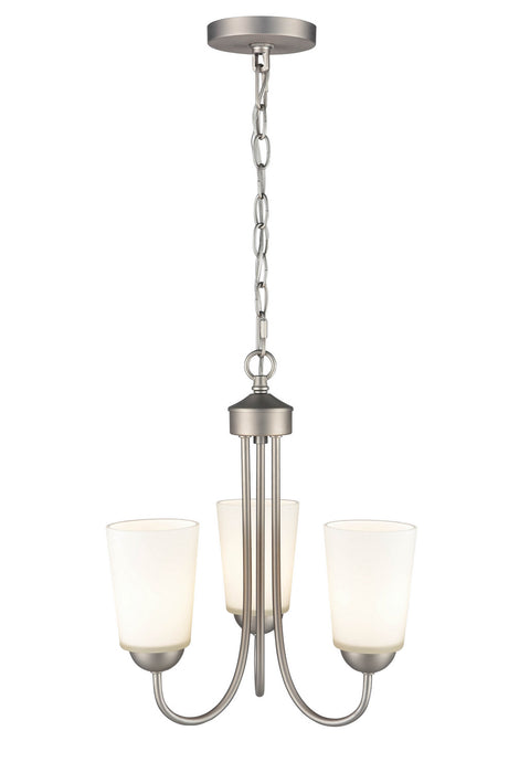 Millennium 9803-SN Three Light Chandelier, Satin Nickel