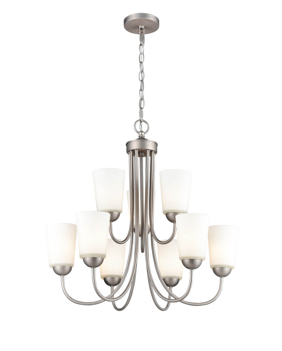 Millennium 9809-SN Nine Light Chandelier, Satin Nickel