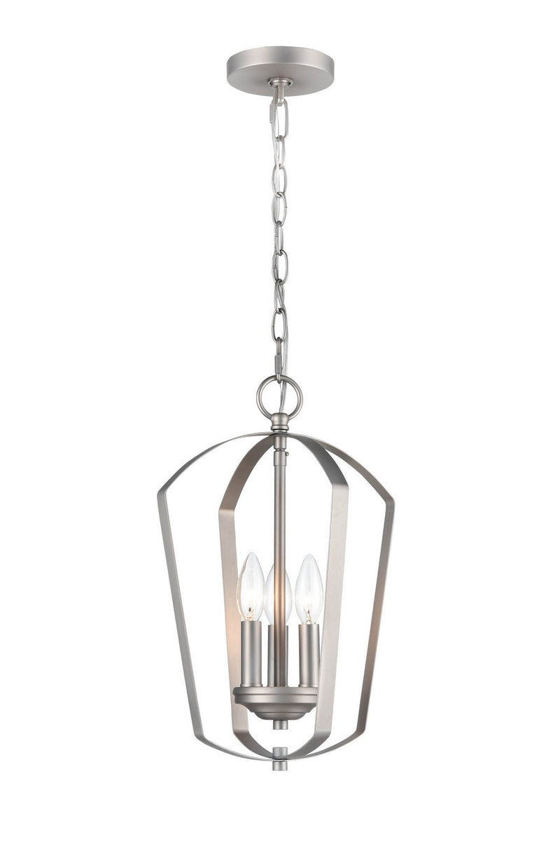 Millennium 9823-SN Three Light Chandelier, Satin Nickel
