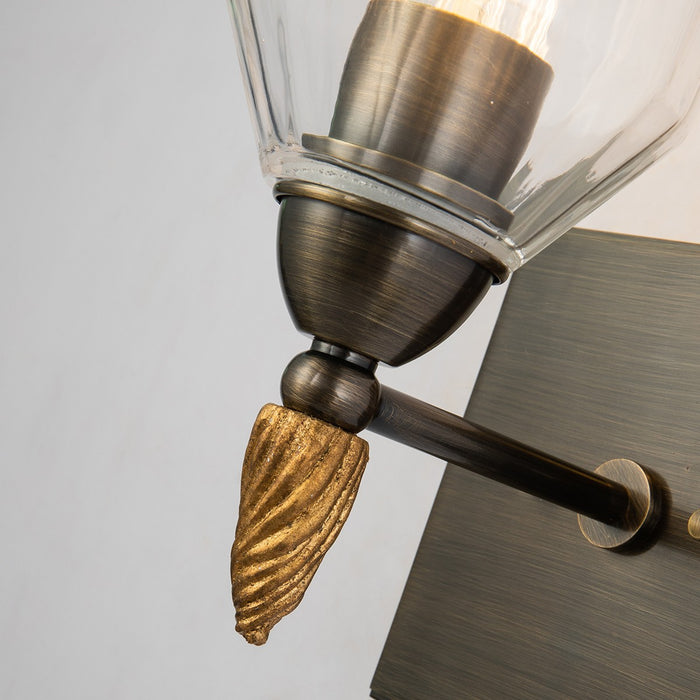 Lucas + McKearn BB1000DB-1-F2G One Light Wall Sconce, Dark Bronze