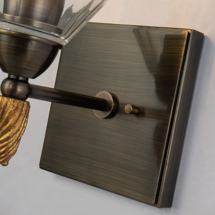 Lucas + McKearn BB1000DB-1-F2G One Light Wall Sconce, Dark Bronze