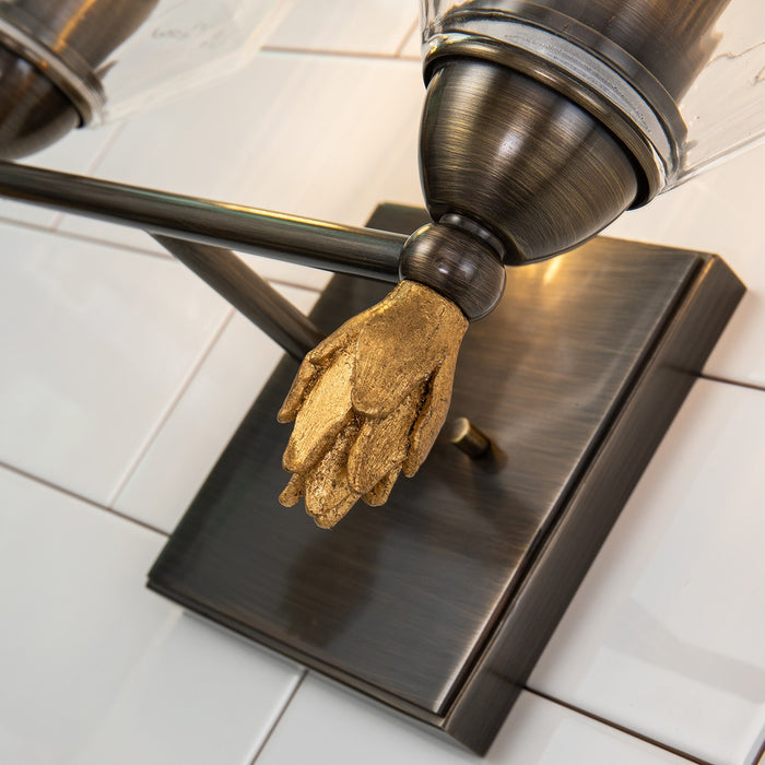 Lucas + McKearn BB1000DB-2-F1G Two Light Vanity, Dark Bronze