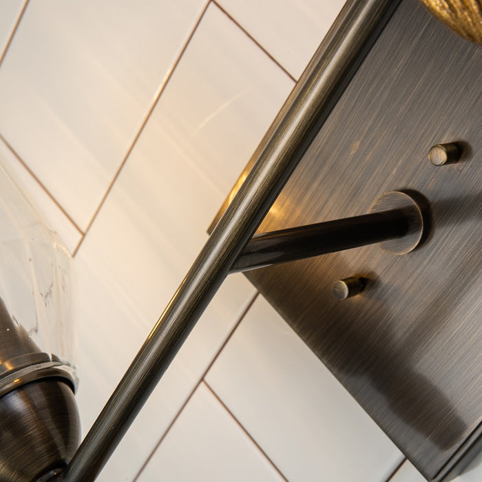 Lucas + McKearn BB1000DB-2-F2G Two Light Vanity, Dark Bronze