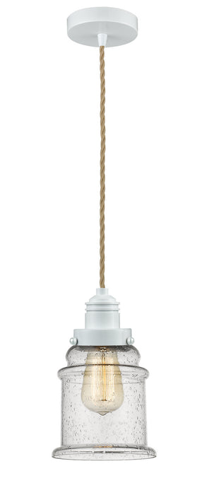 Innovations 100W-10RE-2H-W-G184 One Light Mini Pendant, White