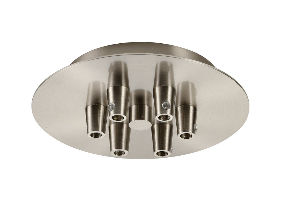 Innovations 106-SN Six Light Multi Port Canopy, Satin Nickel