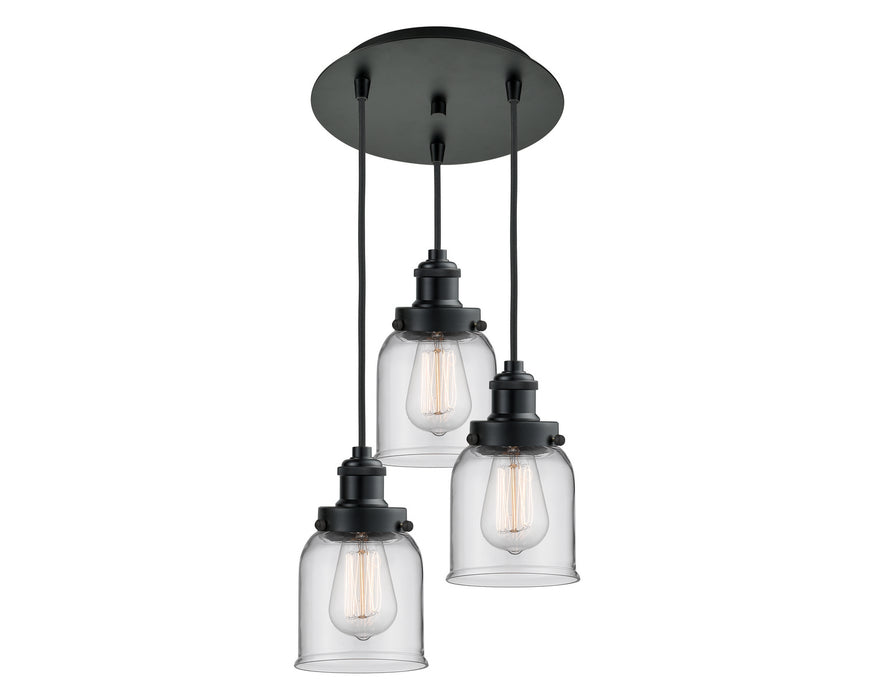 Innovations 113BK-10BK-1H-BK-G52 Three Light Pendant, Matte Black