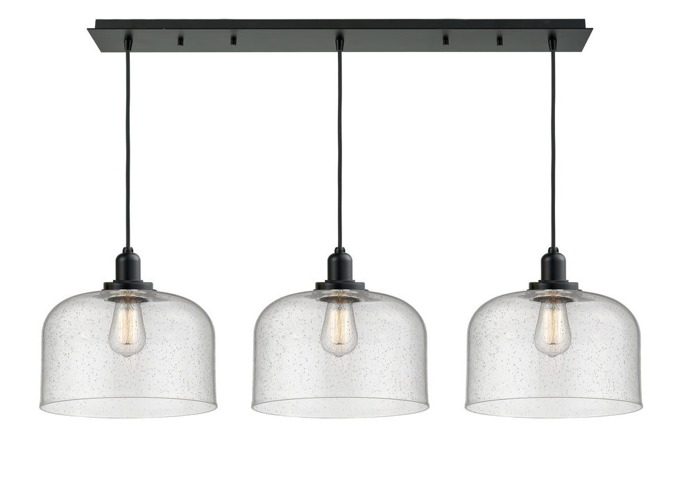 Innovations 123BK-10BK-0H-BK-G74-L Three Light Pendant, Matte Black