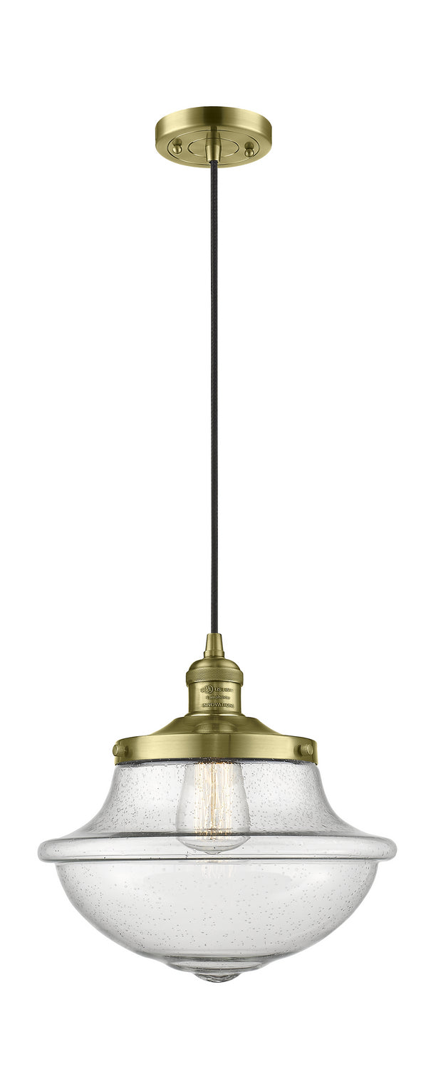 Innovations 201C-AB-G544 One Light Mini Pendant, Antique Brass