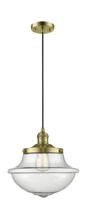 Innovations 201C-AB-G544 One Light Mini Pendant, Antique Brass